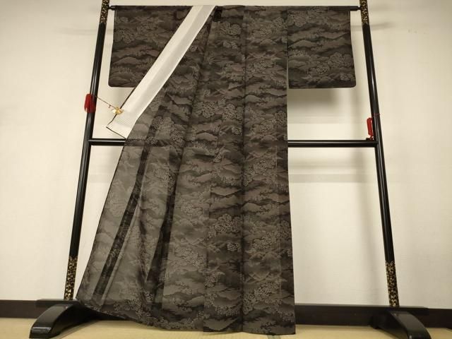 平和屋着物＊夏物 本場大島紬 夏大島 風景文 正絹 逸品 AABH6425jd