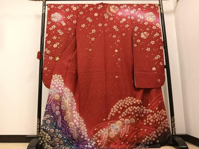 平和屋着物○豪華振袖 絞り 辻が花 暈し染め 金彩 金通し地 正絹 逸品