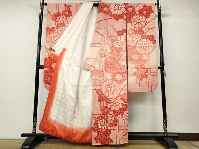 平和屋着物●豪華振袖　総絞り　草花文　暈し染め　正絹　逸品　CABE7154ut 平和屋着物○豪華振袖 総絞り 草花文 暈し染め 正絹 逸品 CABE7154ut