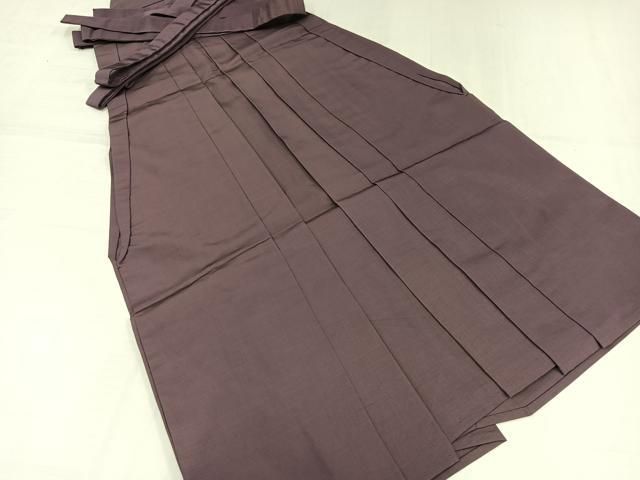 平和屋着物●男性　馬乗り袴　色無地　鳩羽鼠色　正絹　逸品　AABH5395ph