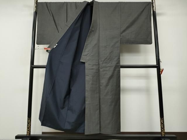 平和屋着物○男性 本場大島紬 アンサンブル 泥染め 吉祥文 水間輝利作