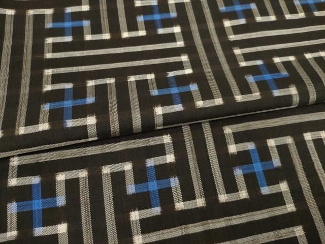 平和屋着物●本場大島紬　龍郷絣　秋名バラ　アンサンブル　正絹　逸品　AABH7052ck 平和屋着物○本場大島紬 龍郷絣 秋名バラ アンサンブル 正絹 逸品