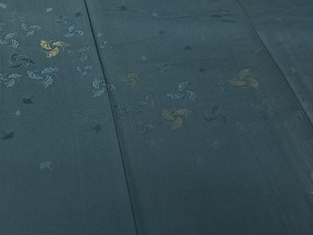 平和屋着物▽訪問着　単衣　作家物　舞葉文　金糸　正絹　逸品　AABH9824jh 平和屋着物▽訪問着 単衣 作家物 舞葉文 金糸 正絹 逸品 AABH9824jhの