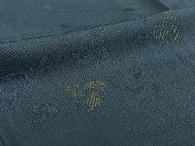 平和屋着物▽訪問着 単衣 作家物 舞葉文 金糸 正絹 逸品 AABH9824jh