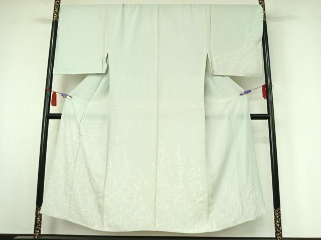 平和屋着物▽男性 訪問着 単衣 草葉文 キングサイズ 正絹 逸品 AABI4675jh