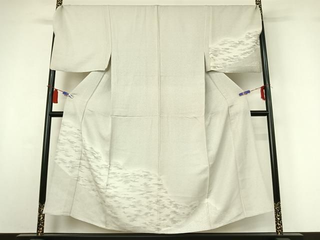 平和屋着物▽男性 訪問着 単衣 作家物 霞文 キングサイズ 正絹 逸品 AABI4963jh