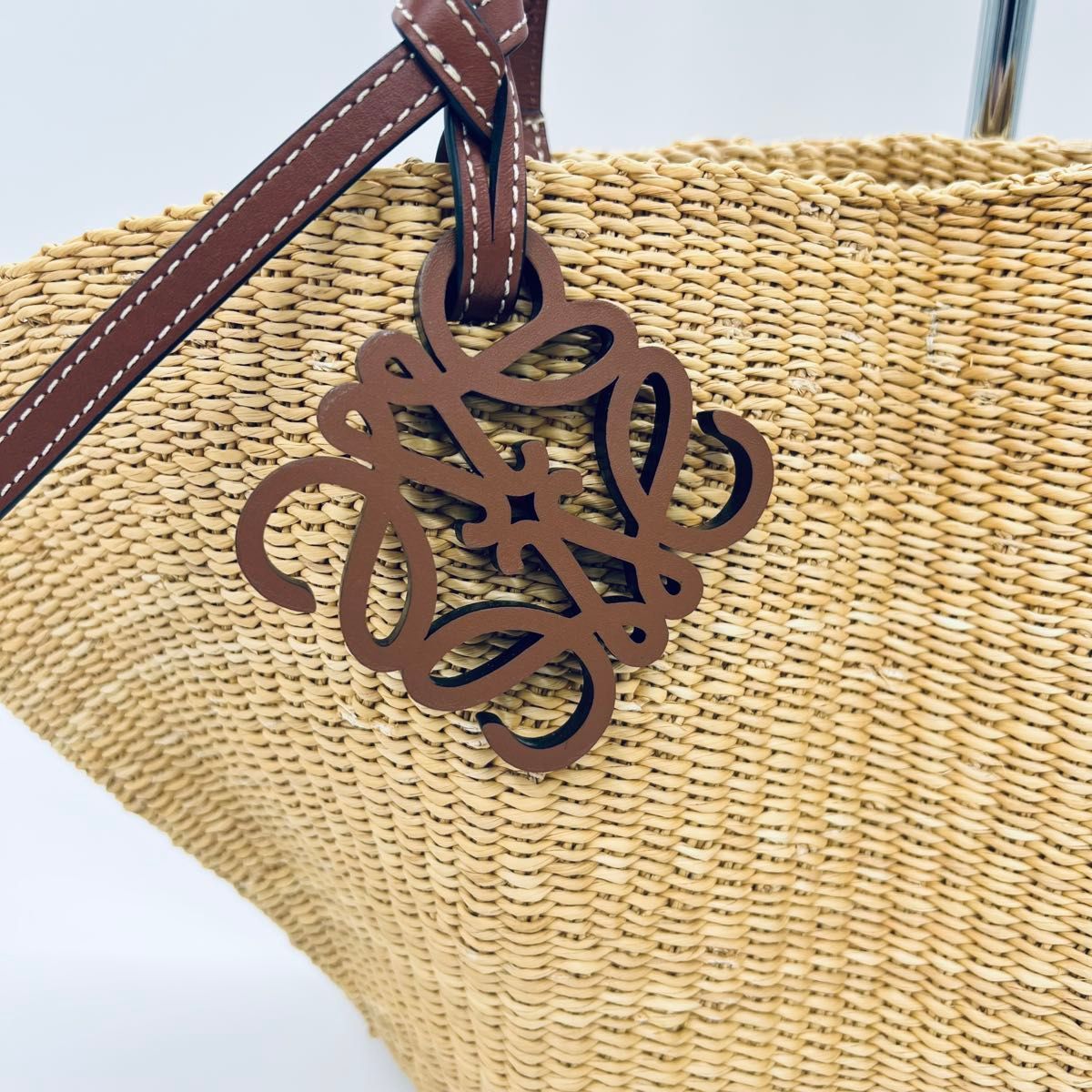 LOEWE ロエベ スモール シェル バスケット トートバッグ ベージュ 