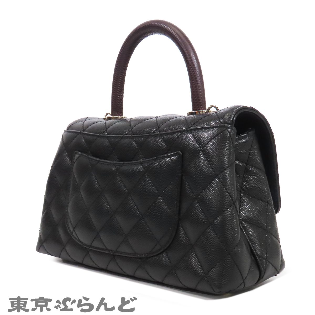 CHANEL シャネル ハンドバッグ/トップハンドル24  キャビアスキン/ココマーク/ランダムシリ A92990   ブラック レディース / 241011011684 CHANEL - CHANEL シャネル ハンドバッグ/トップハンドル24 キャビア