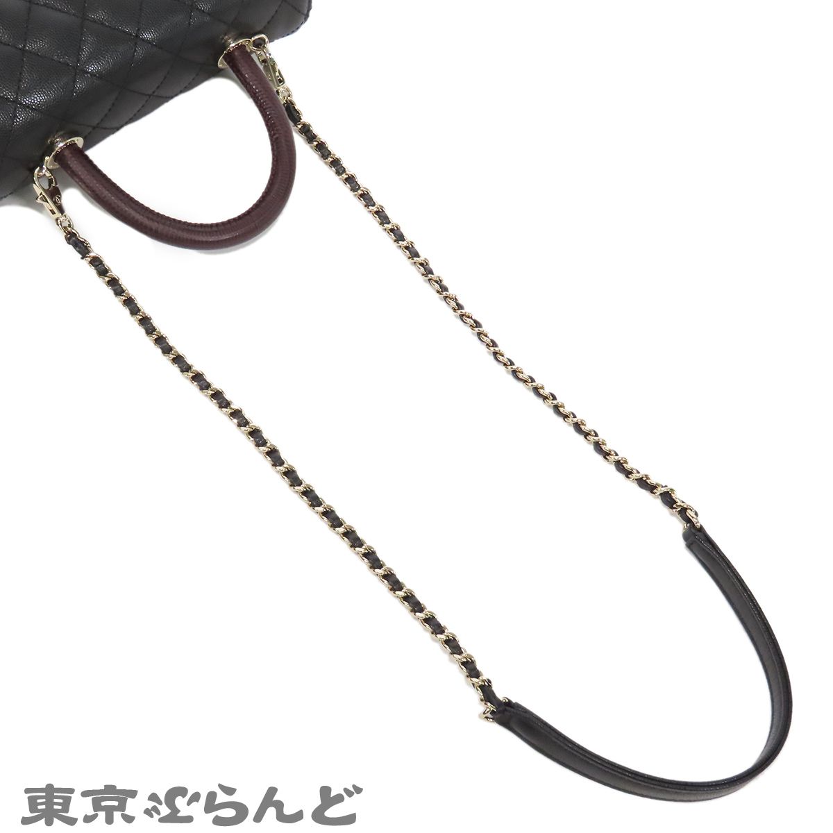 シャネル CHANEL ココハンドル 24 XS A92990 ブラック 黒 ゴールド金具