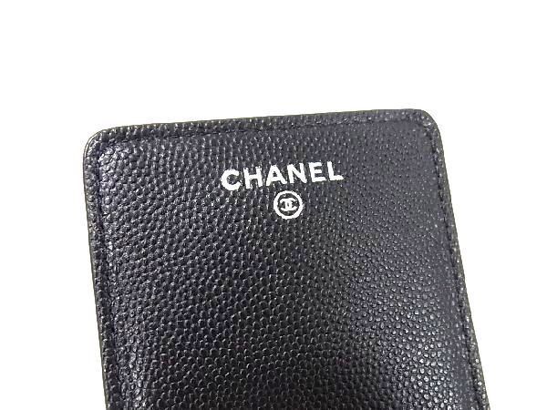 CHANEL シャネル iPodケース ココマーク ブラック系 キャビア CHANEL シャネル iPodケース ココマーク ブラック系 キャビア