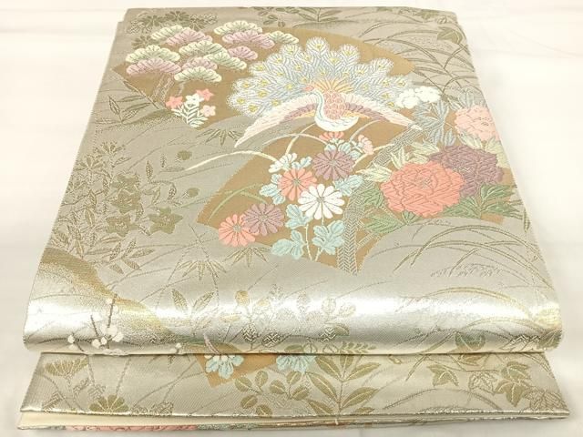 平和屋着物◎全通柄袋帯　唐織　花丸文　正絹　逸品　AABI1049yx 平和屋着物◎全通柄袋帯 唐織 花丸文 正絹 逸品 AABI1049yx 【公式通販】