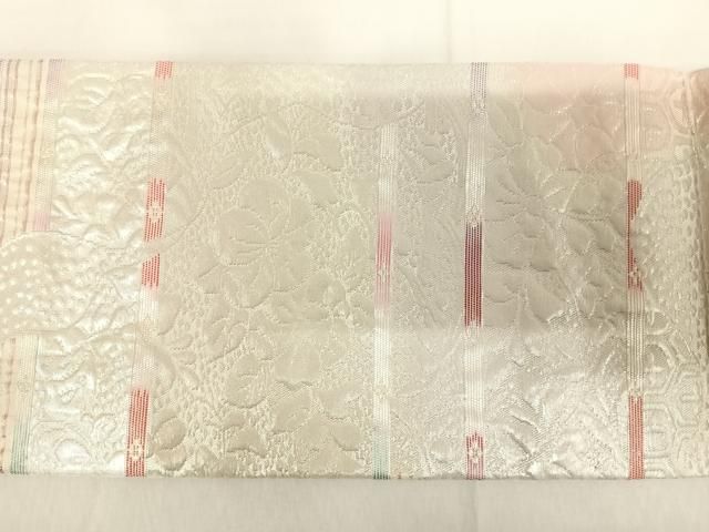 平和屋着物◎九寸名古屋帯　横段花文　銀糸　正絹　逸品　AABI0848yx 平和屋着物◎九寸名古屋帯 横段花文 銀糸 正絹 逸品 AABI0848yx - メルカリ