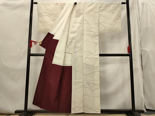 平和屋着物□上質な紬 十字絣 正絹 逸品 AABI0271st - メルカリ