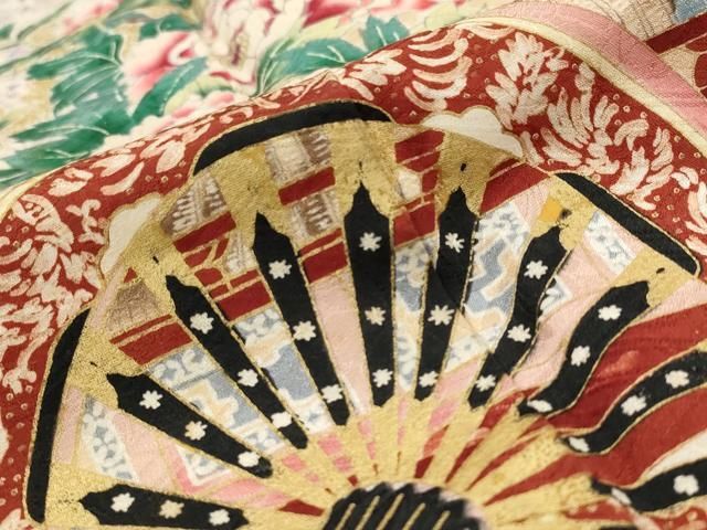 平和屋着物■豪華振袖　絞り　花車文　金彩　正絹　逸品　AABI0275st 平和屋着物□豪華振袖 絞り 花車文 金彩 正絹 逸品 AABI0275stの通販