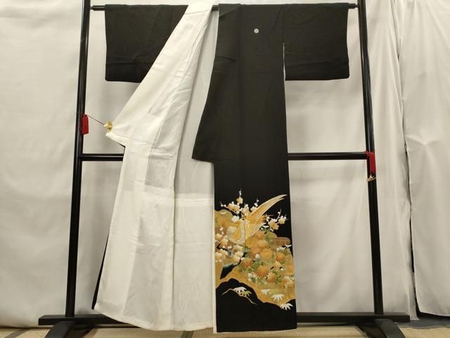 平和屋着物■豪華黒留袖　草花文　正絹　逸品　AABI0280st 平和屋着物□豪華黒留袖 草花文 正絹 逸品 AABI0280stの通販 by 平和屋