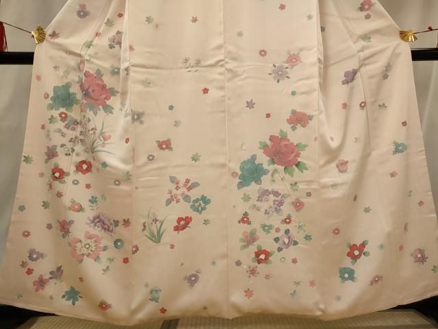 平和屋着物□訪問着 草花文 正絹 逸品 AABI0285st - メルカリ