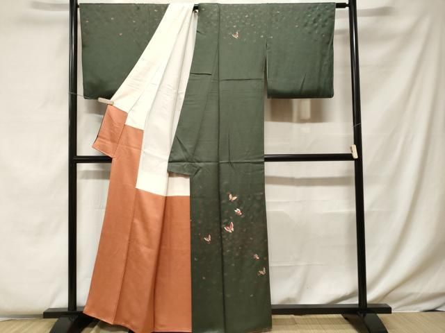 平和屋着物■訪問着　刺繍　舞蝶文　金糸　正絹　逸品　CABF4201ev 平和屋着物□訪問着 刺繍 舞蝶文 金糸 正絹 逸品 CABF4201ev - メルカリ