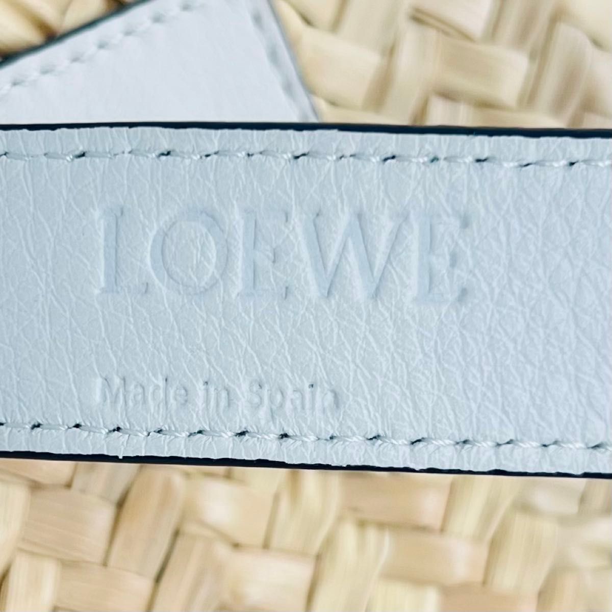 LOEWE ロエベ アナグラム かごバッグ ハンドバッグ ベージュ ホワイト 