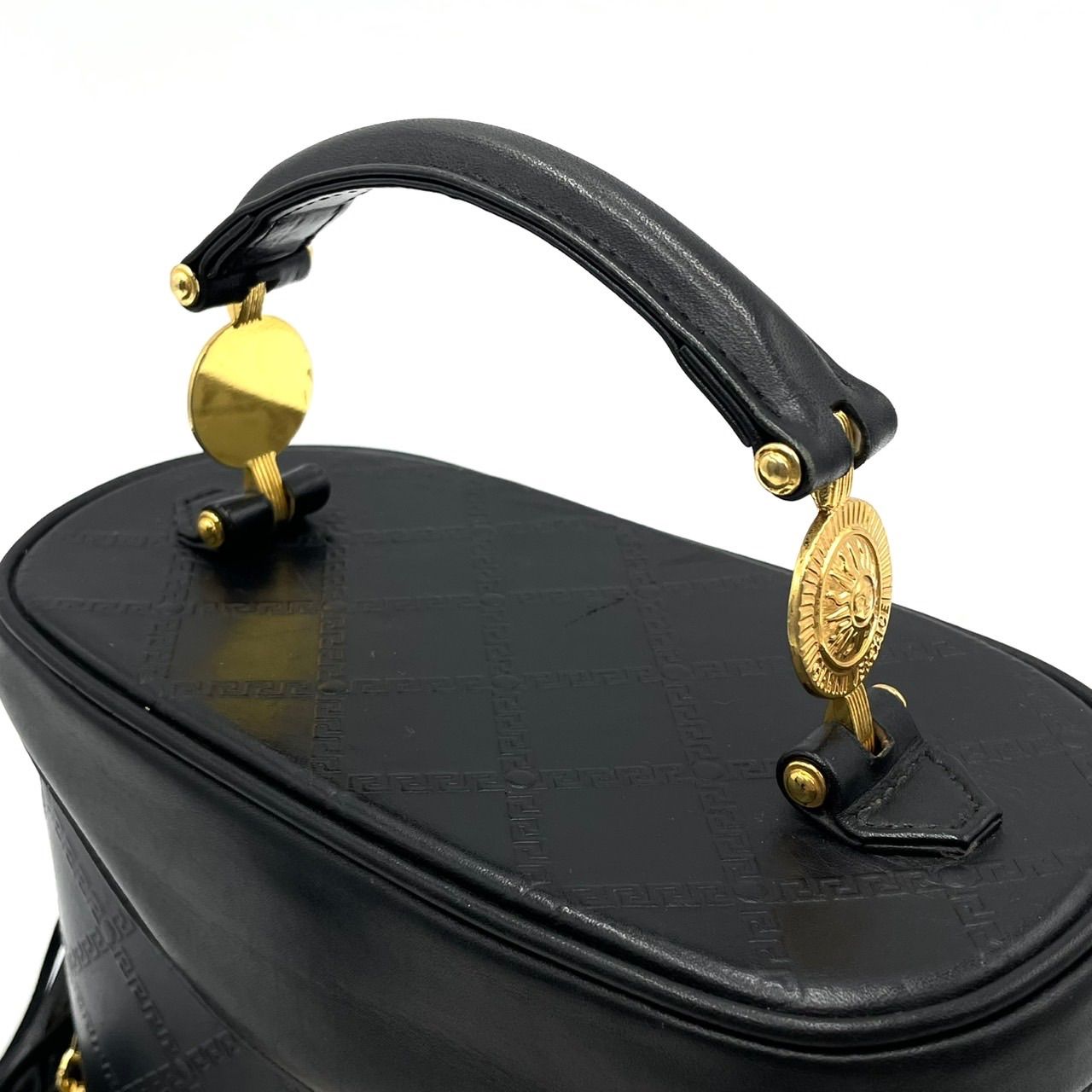 美品○ ヴェルサーチ 2way ハンドバッグ バニティ チェーンショルダー 