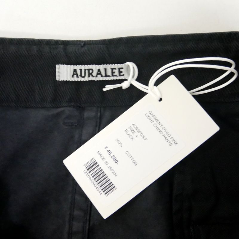 AURALEE オーラリー 国内正規 26SS GARMENT-DYED FINX LIGHT CHINO
