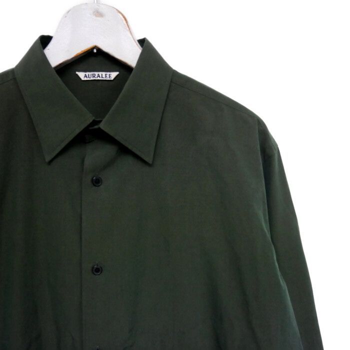 22aw オーラリー フィンクス シャンブレー シャツ イエロー グレー