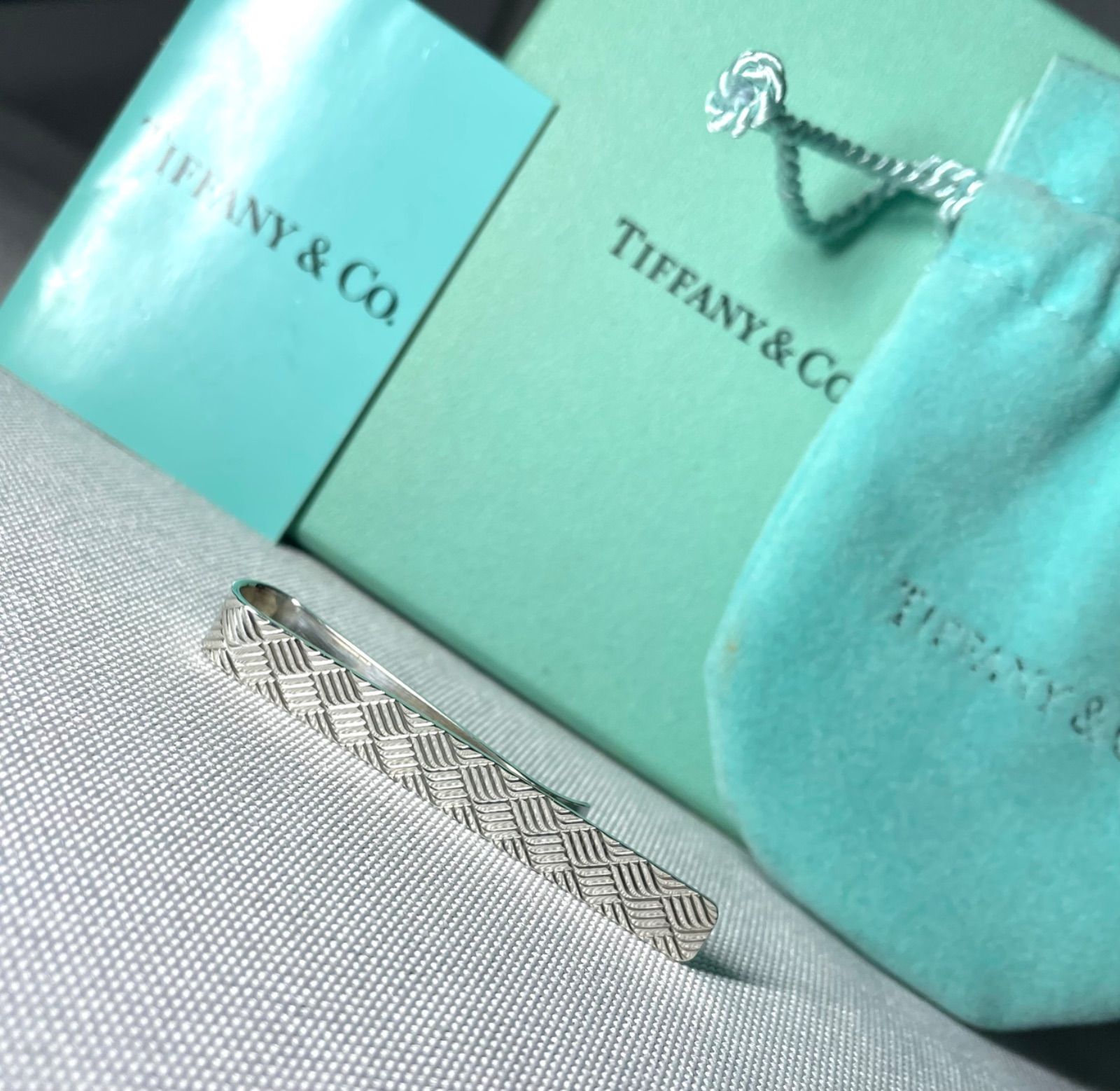 美品 廃盤 TIFFANY ティファニー チェックライン ヴィンテージ