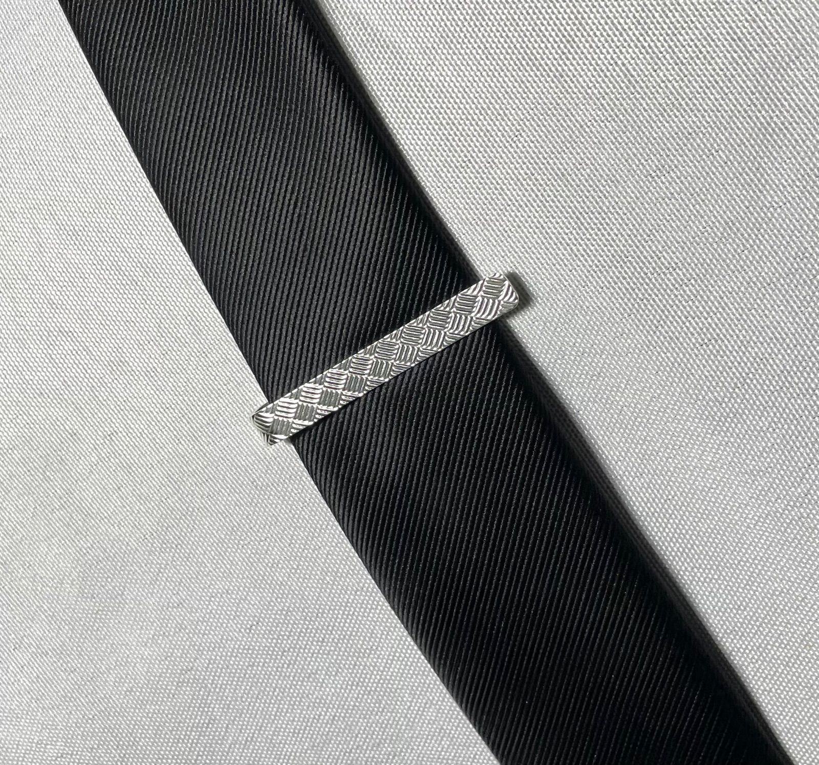 断*！様 TIFFANY&Co. SV925 ヴィンテージ ネクタイピン　ティフ 美品 廃盤 TIFFANY ティファニー チェックライン ヴィンテージ