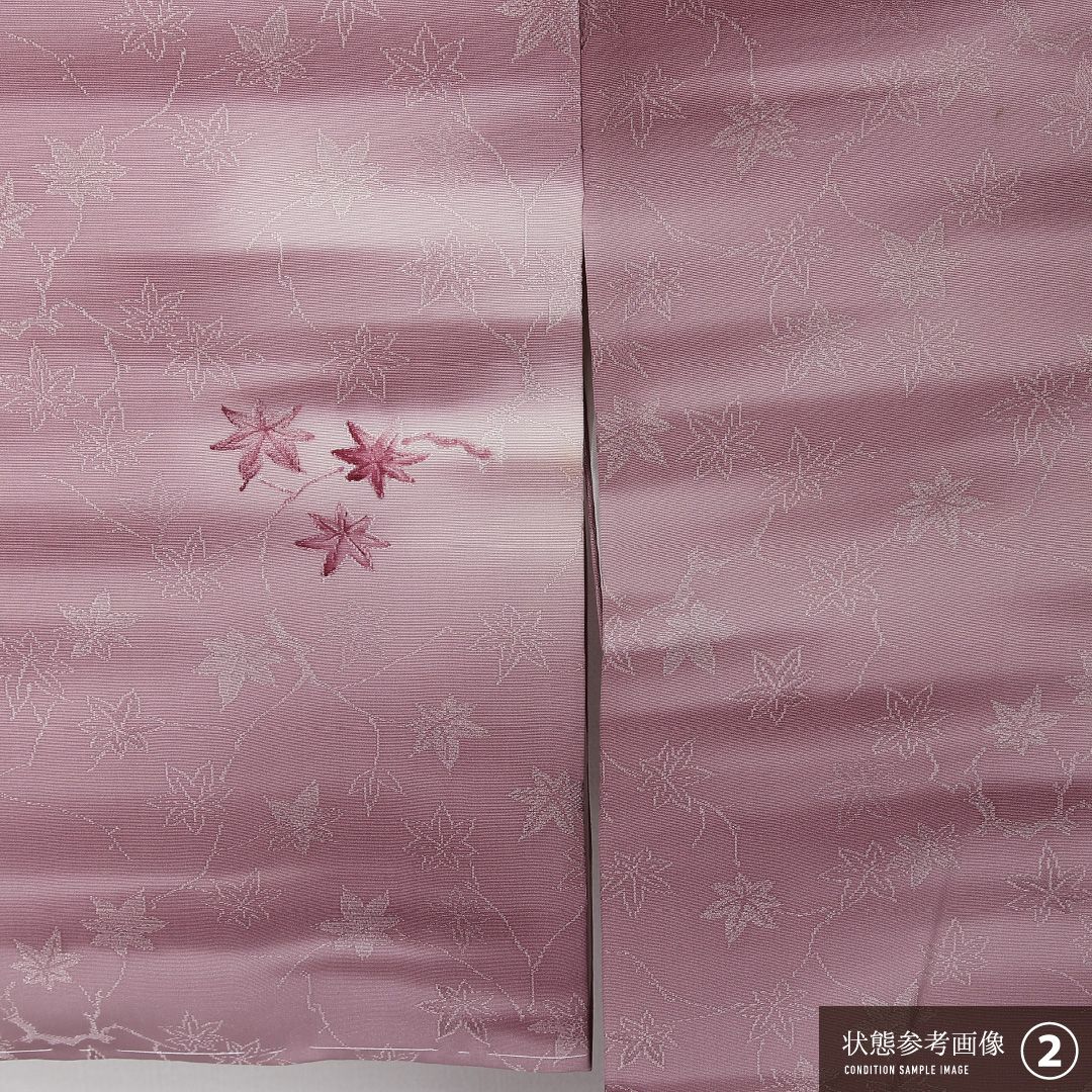 「縁」147ｃｍ～153ｃｍ 単衣 ちりめん地 小紋 バチ衿 正絹 Ｉ８８１ 縁」147cm～153cm 単衣 ちりめん地 小紋 バチ衿 正絹 I881の