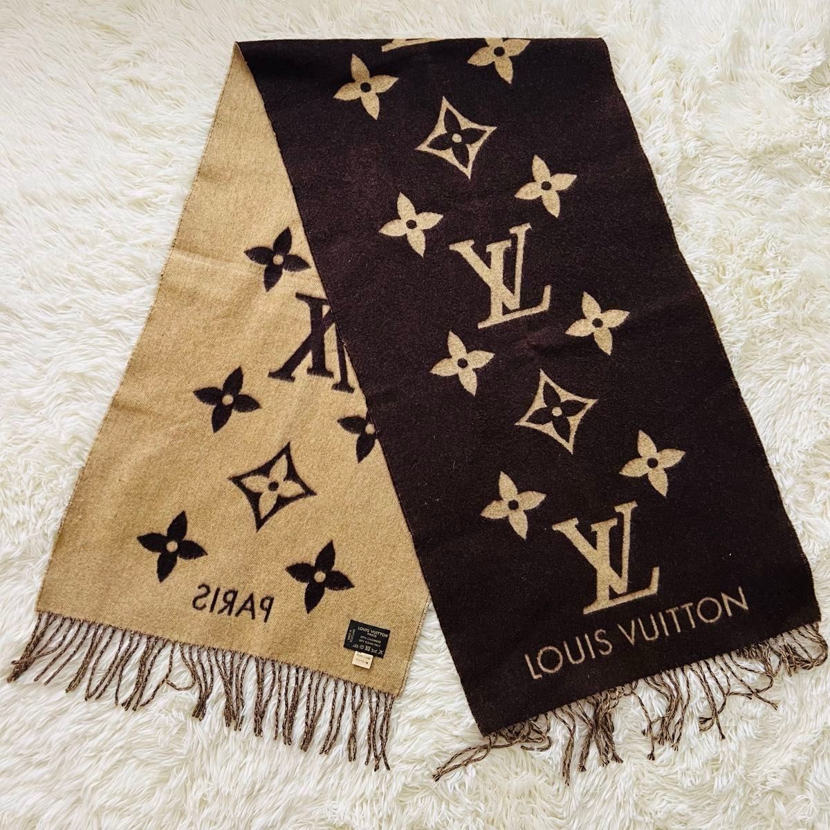 LOUISVUITTON ルイヴィトン レイキャビック M71040 マフラー ブラウン 