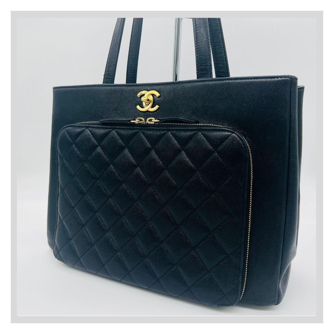 CHANEL シャネル　ビジネスバッグ　キャビアスキン マトラッセ シャネル ビジネスバッグ キャビアスキン ブラック 8800