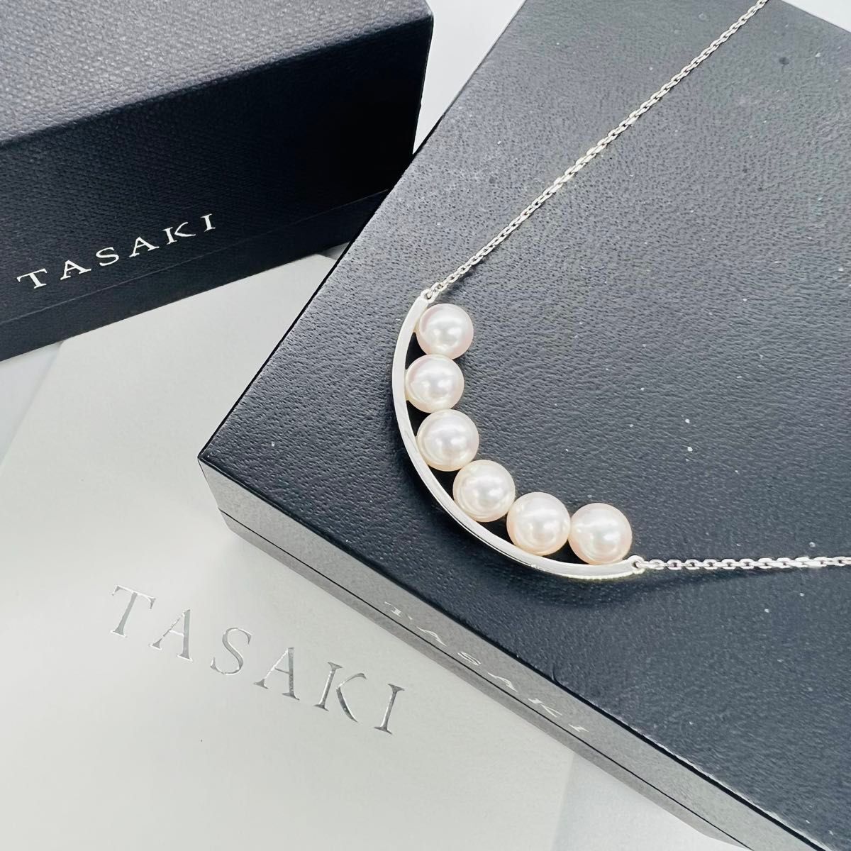 TASAKI タサキ バランスプラス　ギャラ ネックレス シルバー　ホワイト パール WG（750）