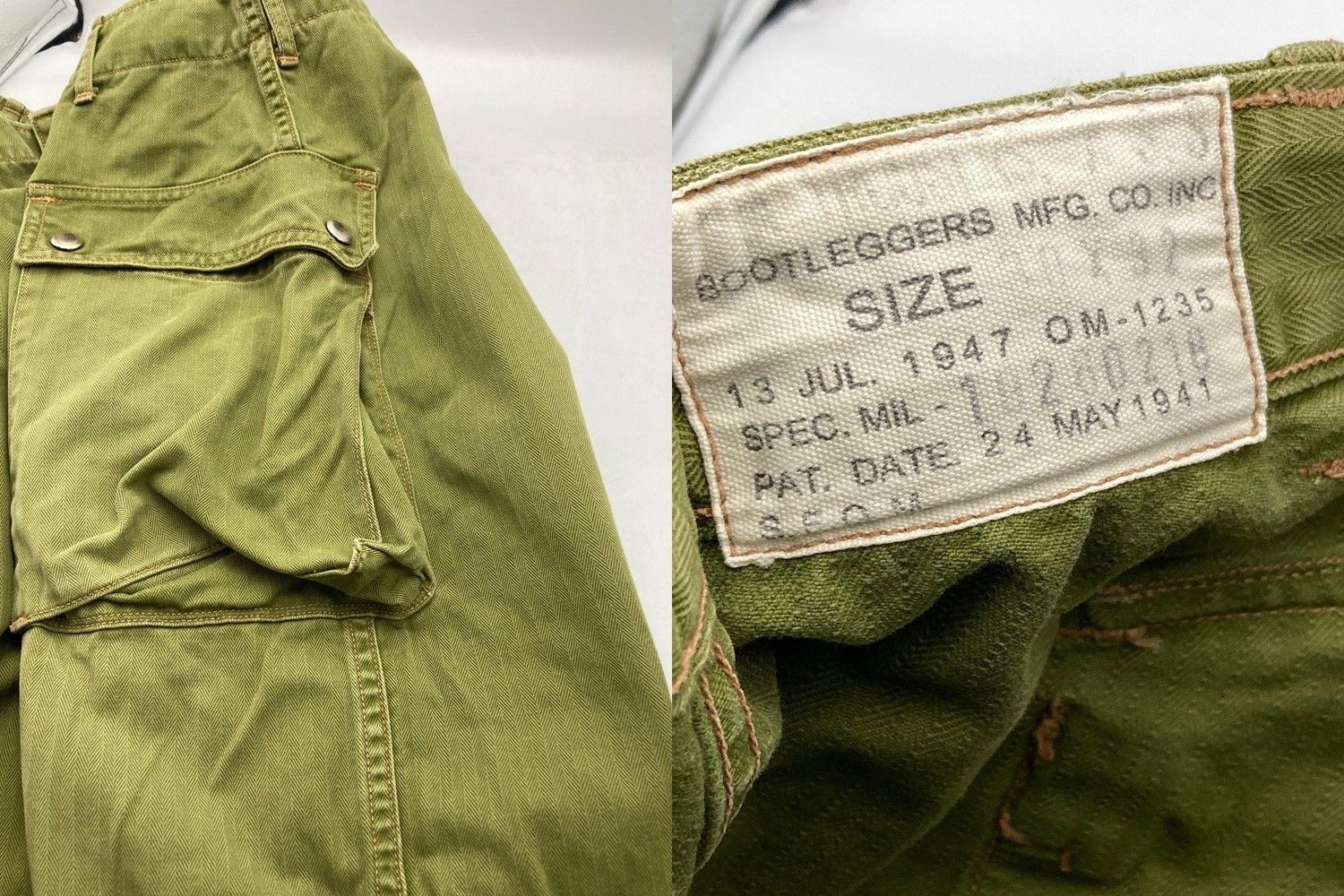 BOOTLEGGERS ブートレガーズ PARA TROUSERS A.S.S ヘリンボーンツイル