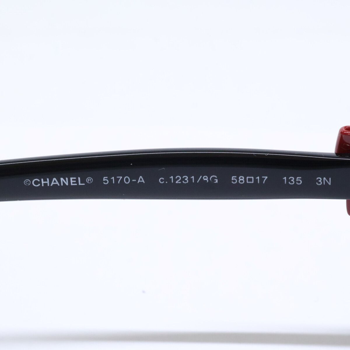 シャネル 5170-A c.1231/8G ココマーク リボン 58□17 135 CHANEL - シャネル 5170-A c.1231/8G ココマーク リボン 58□17 135の