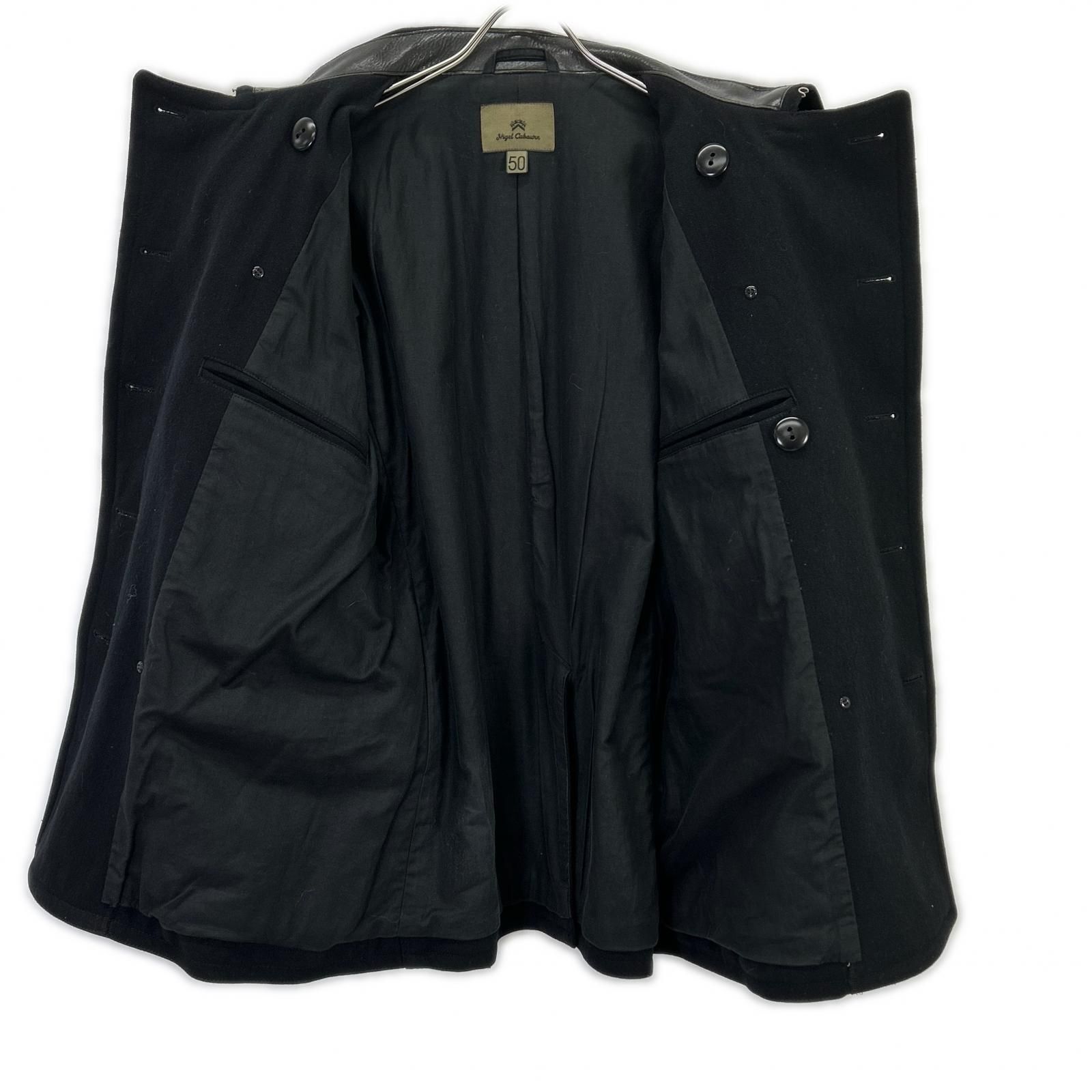 NIGEL CABOURN ナイジェルケーボン 8090030000 ﾌﾞﾗｯｸ ﾀﾞﾌﾞﾙﾌﾞﾚｽﾄﾋﾟｰｺｰﾄ 
