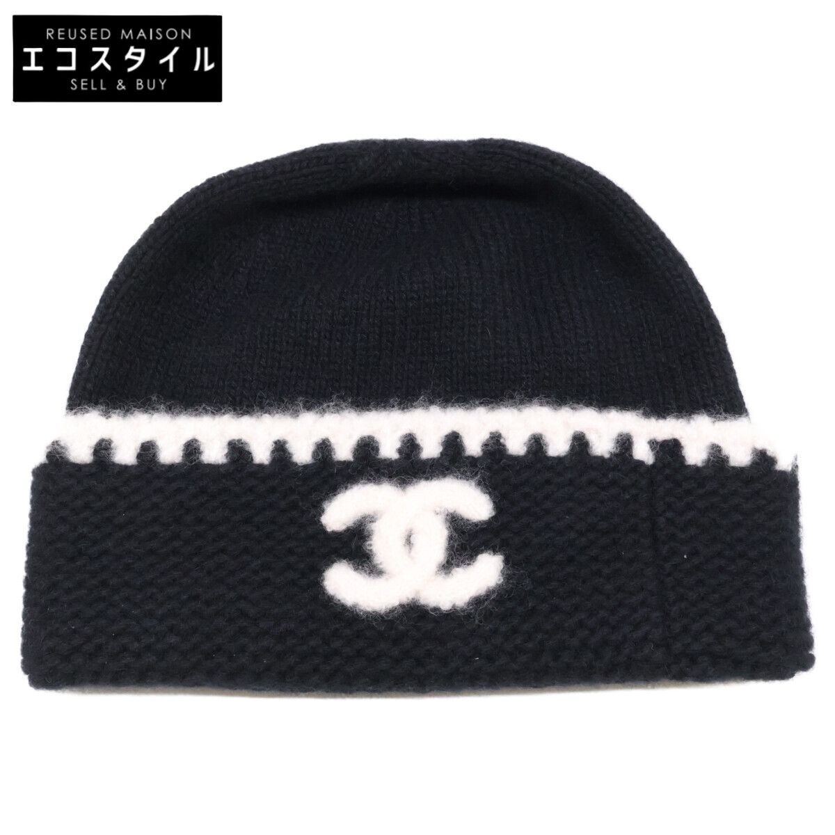 CHANEL シャネル 【美品】AA9203 ココマーク カシミヤ/シルク ビーニー
