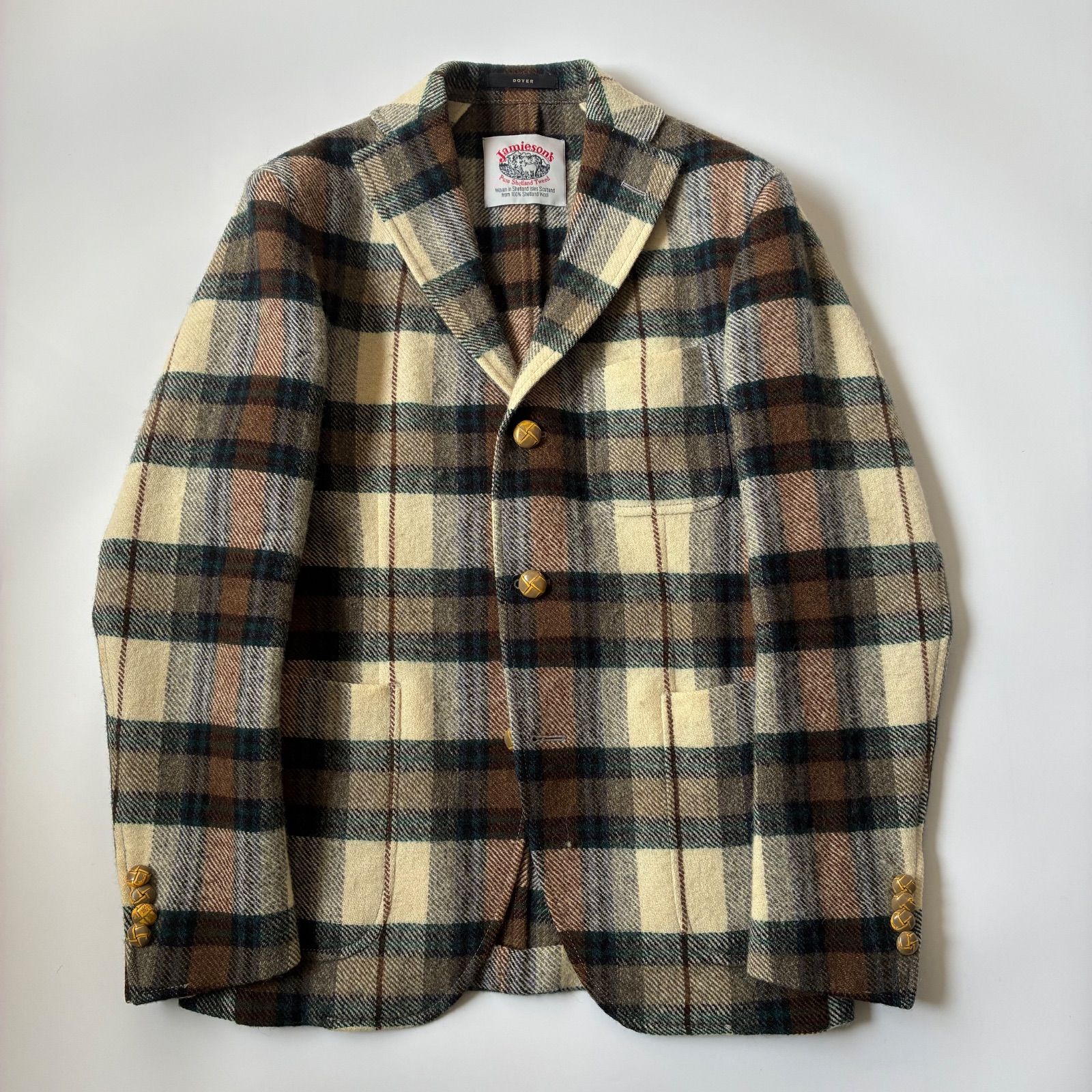 BOGLIOLI DOVER　チェックジャケット　イタリア製　X1149 BOGLIOLI × JAMIESON'S / DOVER タータンチェック ツイード ジャケット