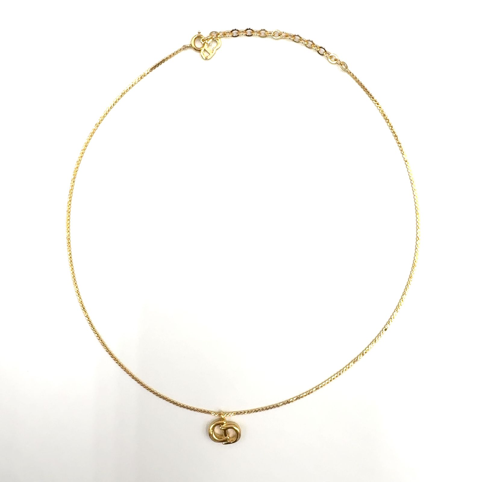 Christian Dior CDロゴチャーム GP ゴールド ネックレス - メルカリ