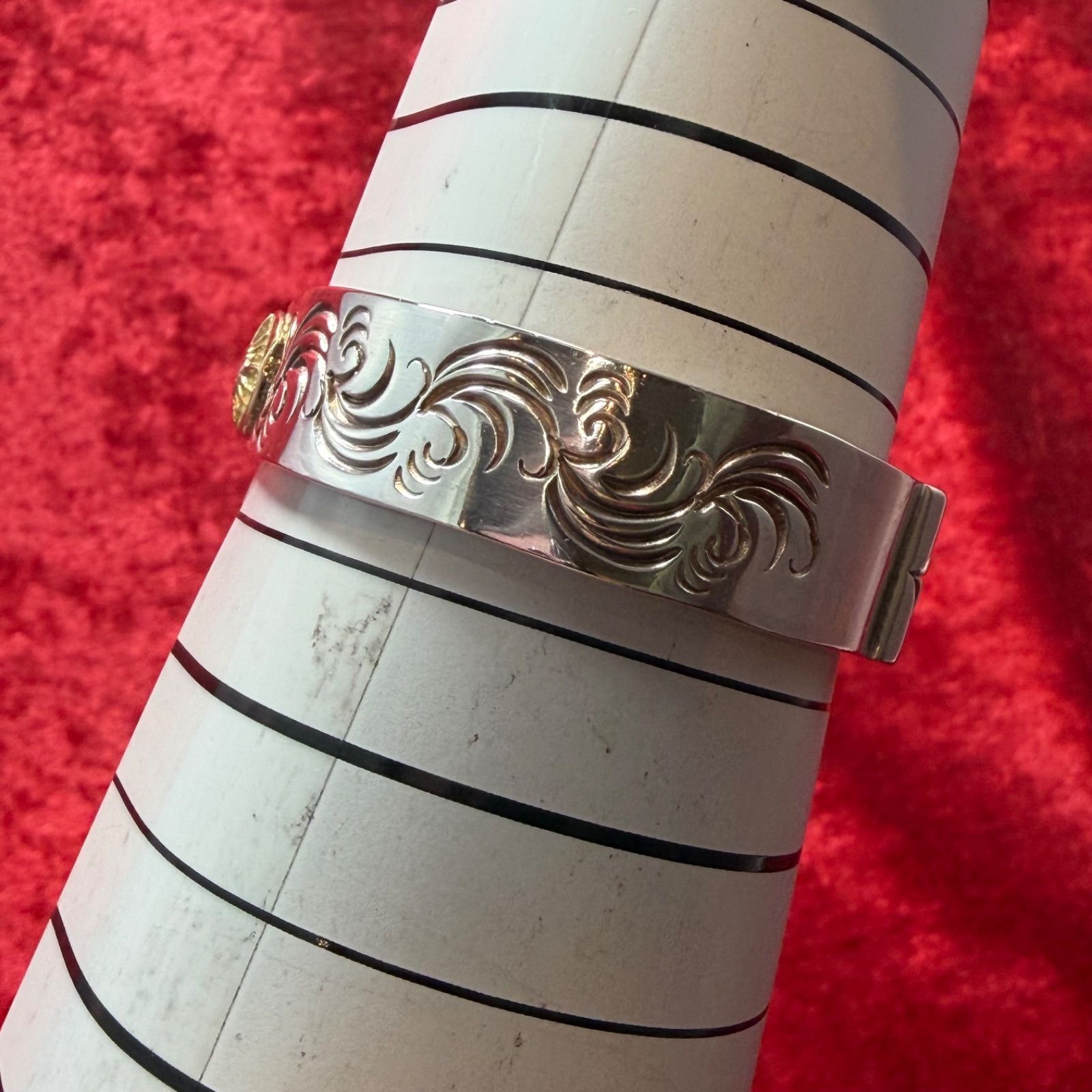 美品 太陽神 バングル SILVER×K18 35.5g アリゾナフリーダム/ARIZONA