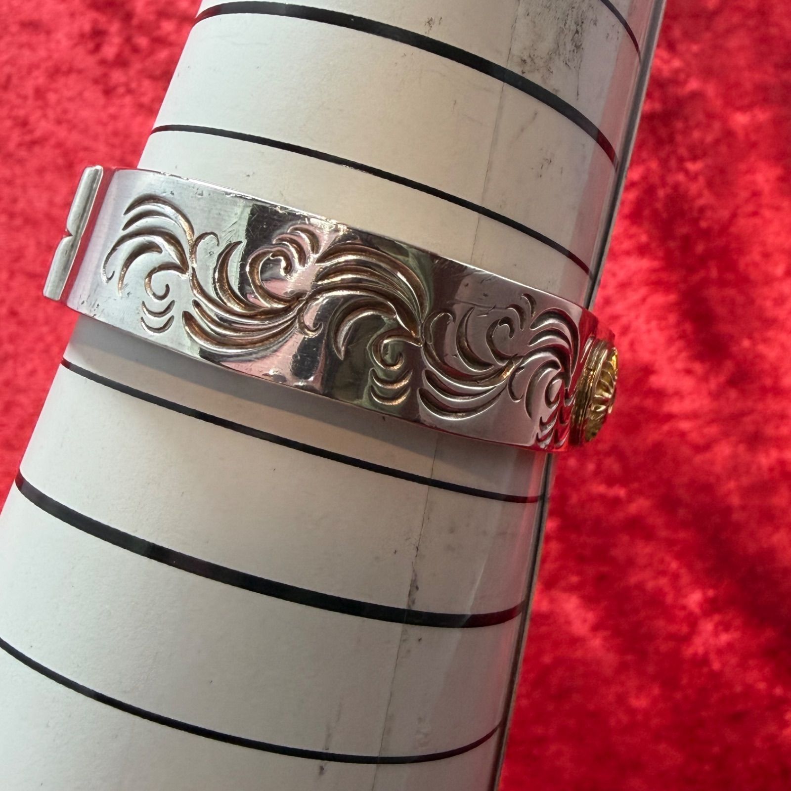 美品 太陽神 バングル SILVER×K18 35.5g アリゾナフリーダム/ARIZONA