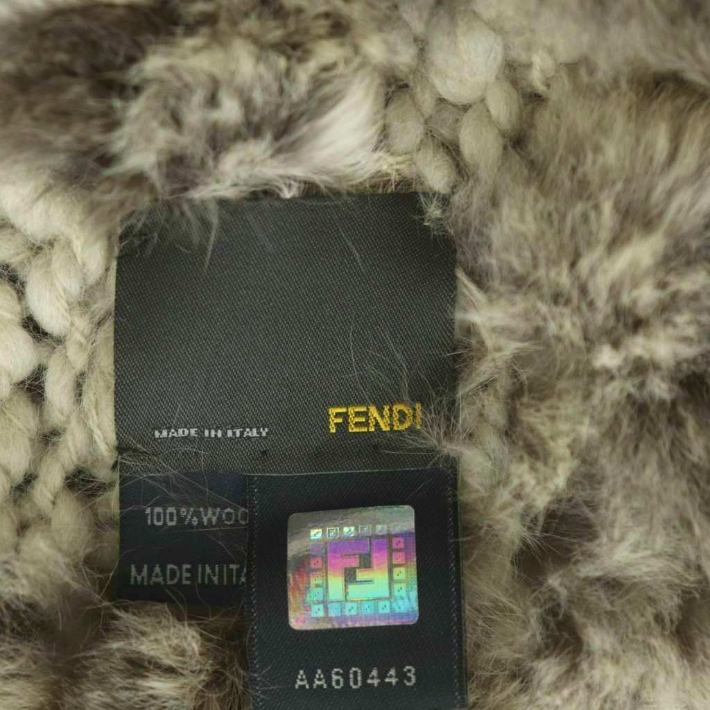 フェンディ ティペット マフラー ウール グレージュ /MI ■OS フェンディ FENDI ティペット マフラー ウール グレージュ /MI □OS
