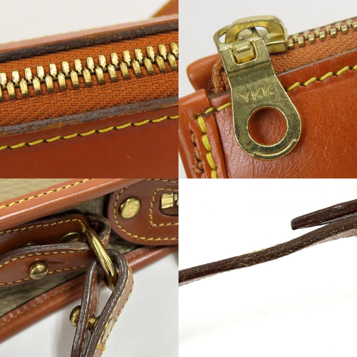 【中古】 ドゥーニー＆バーク ショルダーバッグ レザー カーキ ブラウン 2WAY 斜め掛け レディース 女性 DOONEY &amp; BOURKE 中古】 ドゥーニー＆バーク ショルダーバッグ レザー カーキ ブラウン