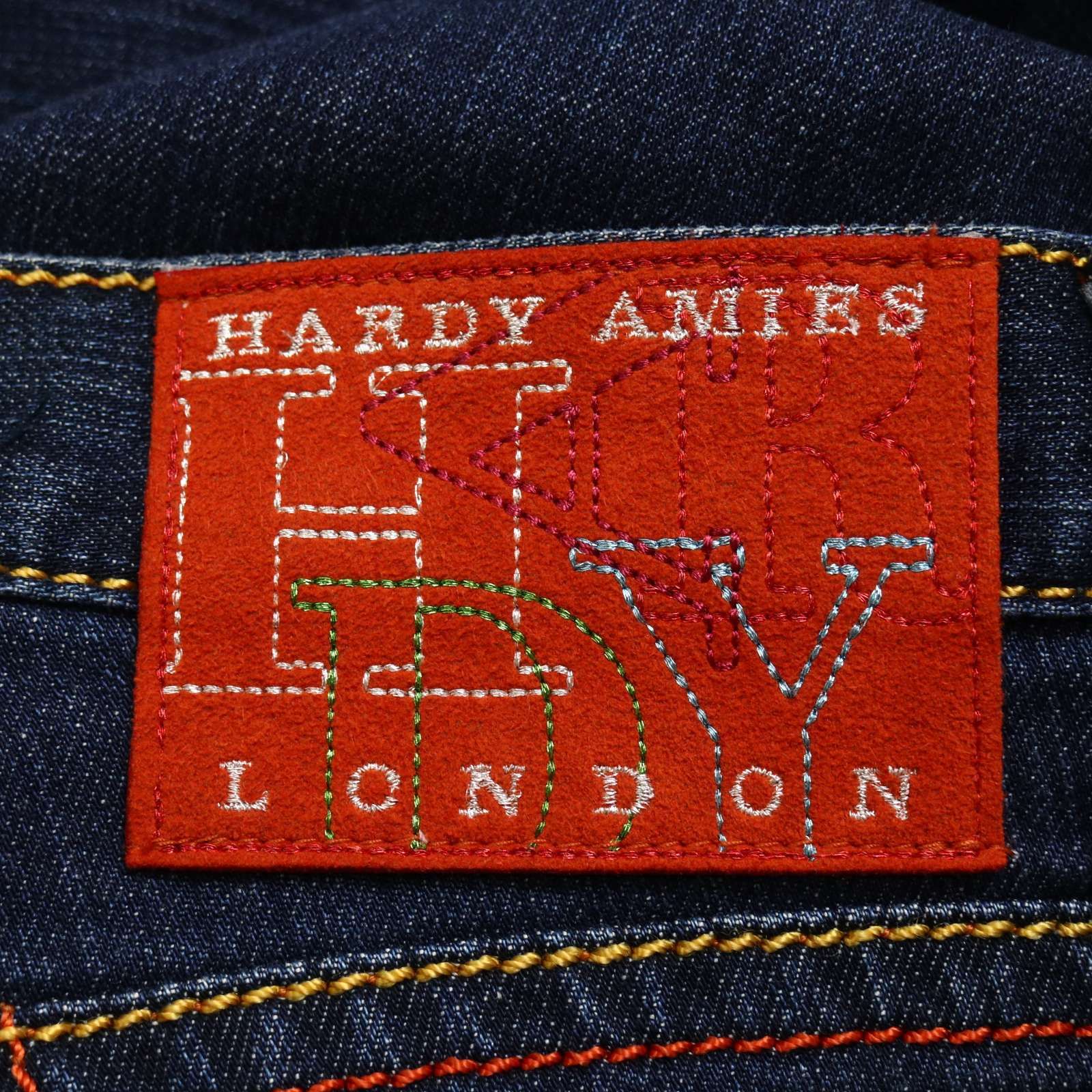 Hardy Amies ハーディ エイミス 通年☆ ストレッチ ステッチ デニム