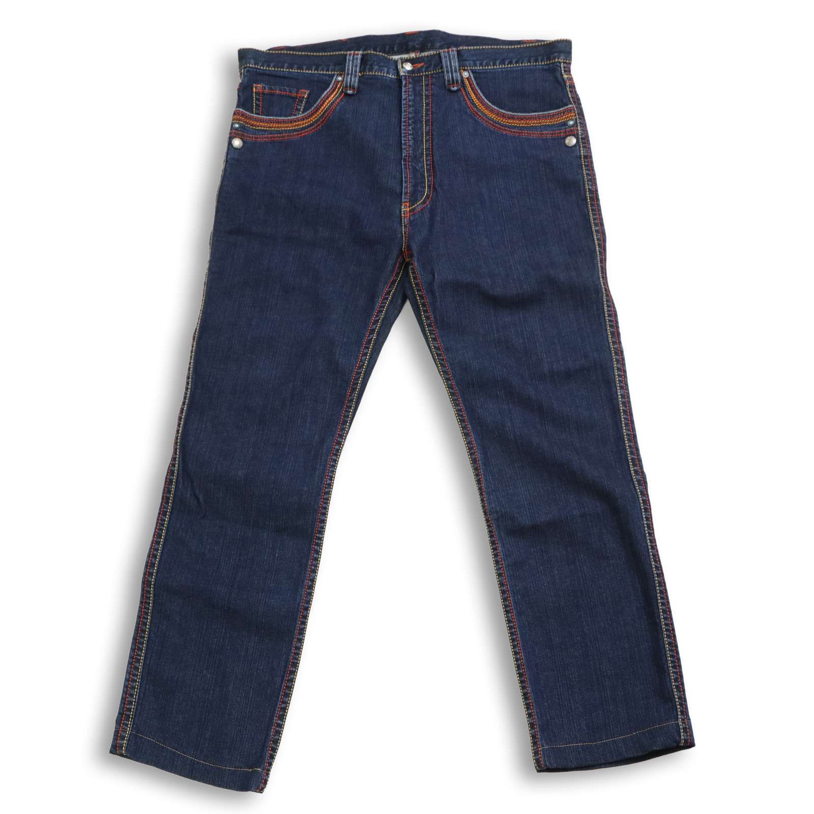 Hardy Amies ハーディ エイミス 通年☆ ストレッチ ステッチ デニム 