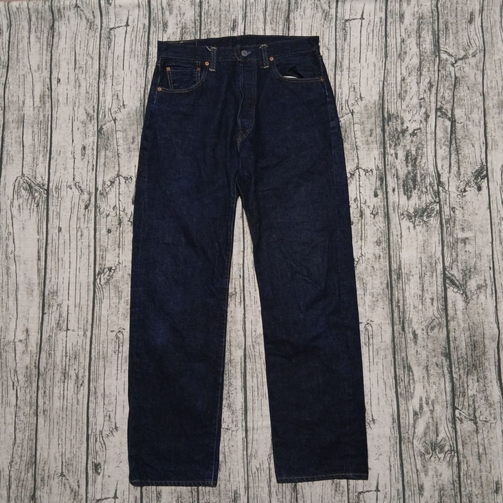 W34】97年 バレンシア製 LEVI'S 501XX 55年モデル 濃紺 真紺 Made in