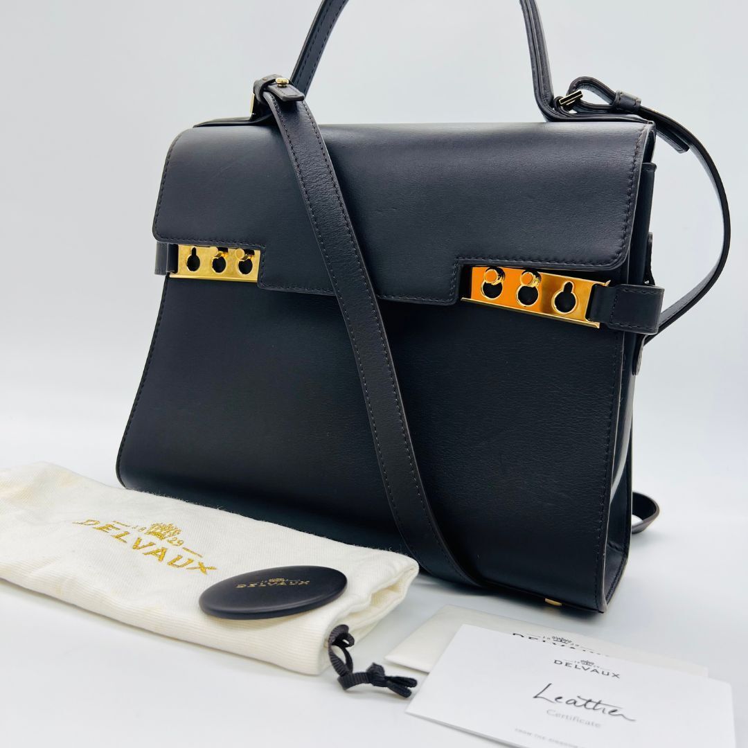 Delvaux デルボー タンペートMM ショルダーバッグ ブラウン レザー
