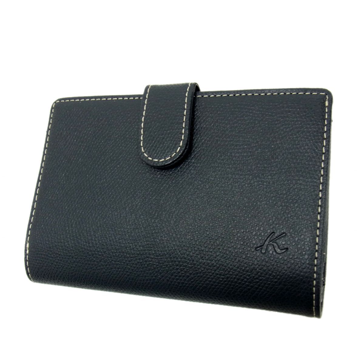定価23,000円◇Kitamura 二つ折り財布 コンパクトウォレット ダークネイビー 小銭入れあり キタムラ レディース 定価23,000円◇Kitamura 二つ折り財布 コンパクトウォレット ダーク