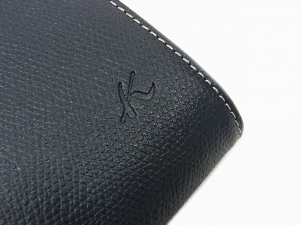 定価23,000円◇Kitamura 二つ折り財布 コンパクトウォレット ダーク