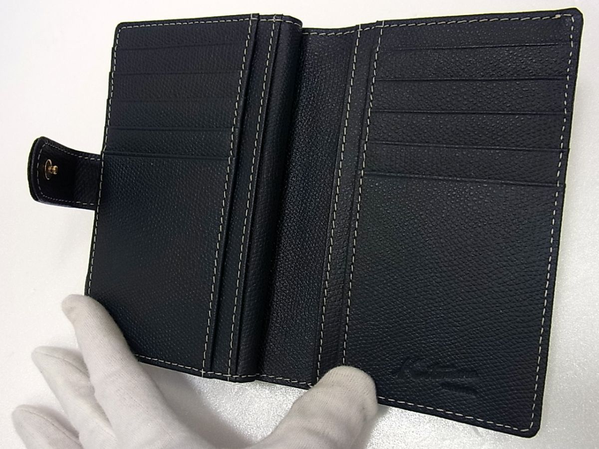 定価23,000円◇Kitamura 二つ折り財布 コンパクトウォレット ダーク
