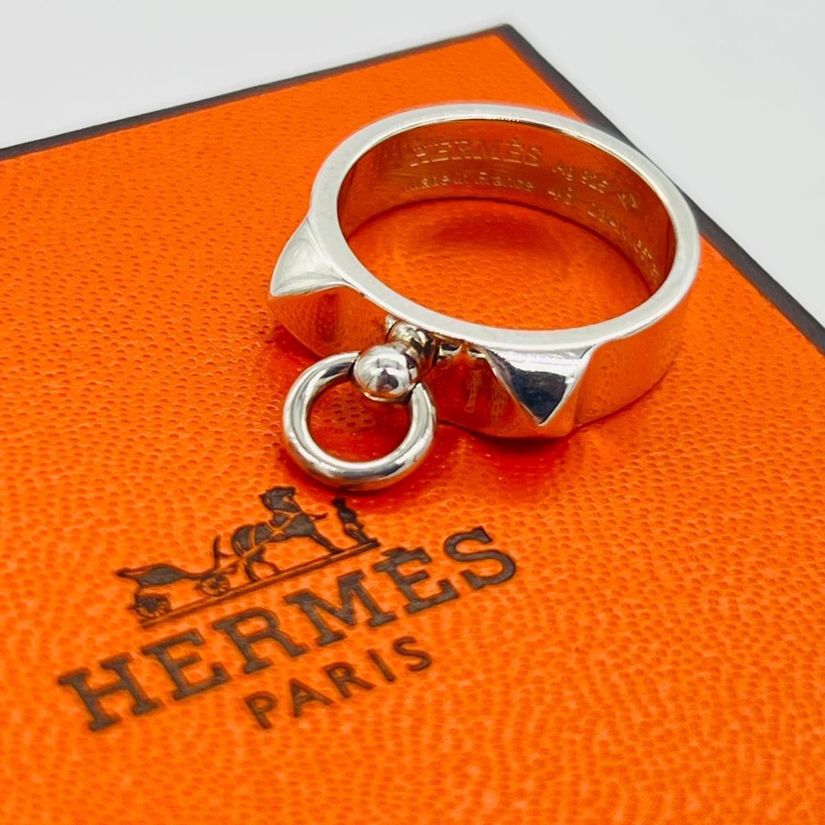 HERMES エルメス メドール コリエドシアン PM リング シルバー SV 
