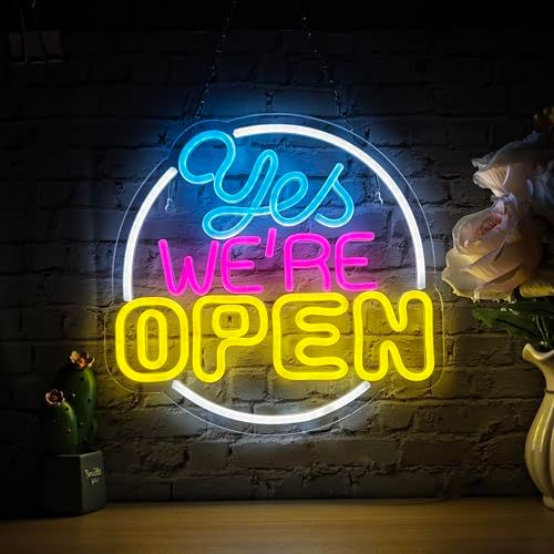 ネオンサイン　ガラス管　WE ARE OPEN WE ARE OPEN LEDネオンサイン（ネオン看板）｜誉PRINTING